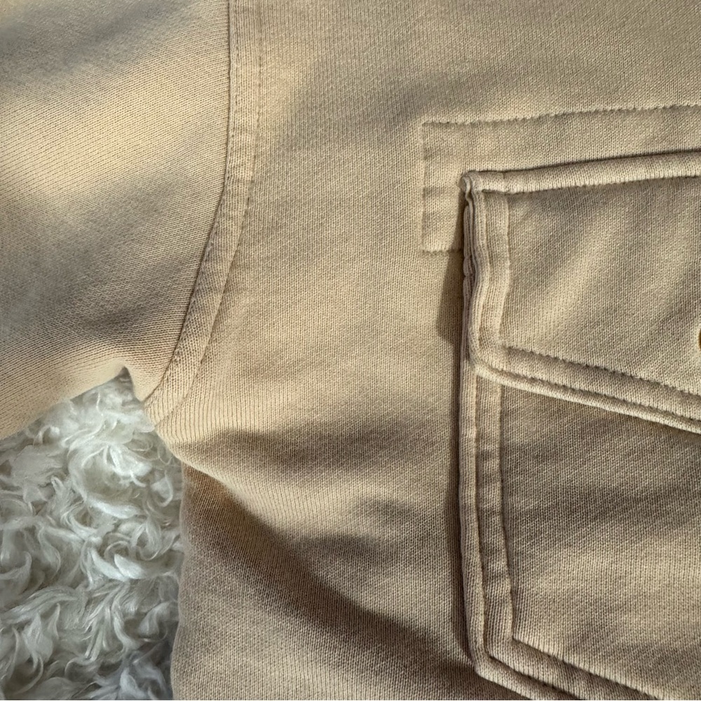 Wilfred Free Aritzia The Organic Cotton Shirt Jacket Shacket Beige Oversized XS - Picture 6 of 12